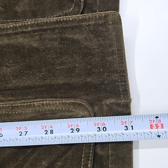 Emanuel Ungaro Liberté Dark Olive Velvet Button Front Shacket Size Medium - Picture 11 of 11